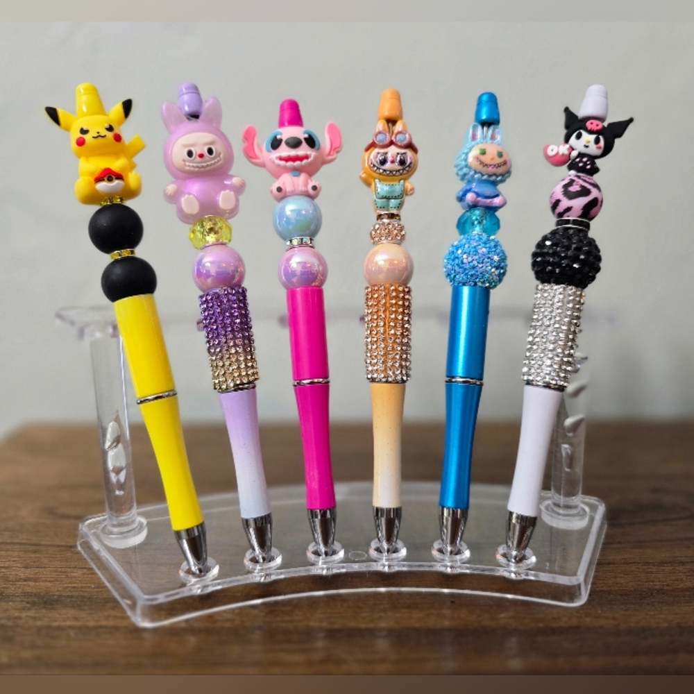 Colorful‎ Character Pens with Rhinestones - Price Per Pen - Picture 2 of 3